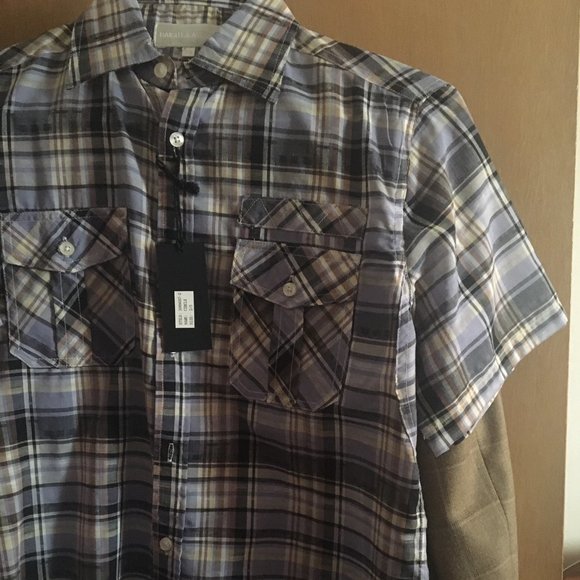 NWT Haight & Ashbury Mens Short Sleev Button Down Shirt - Picture 3 of 5